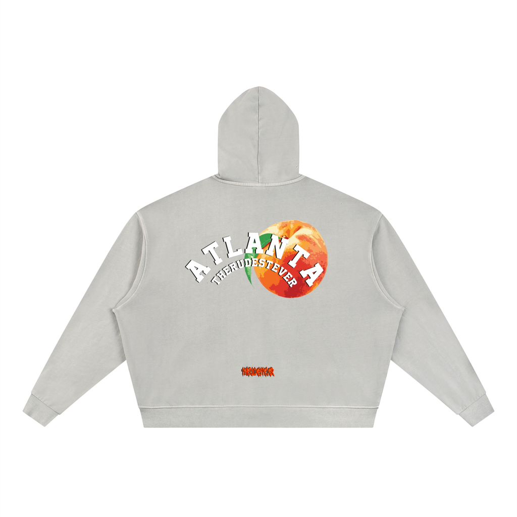 ATL TheRudestEver Vintage Wash Full Zip Boxy Hoodie