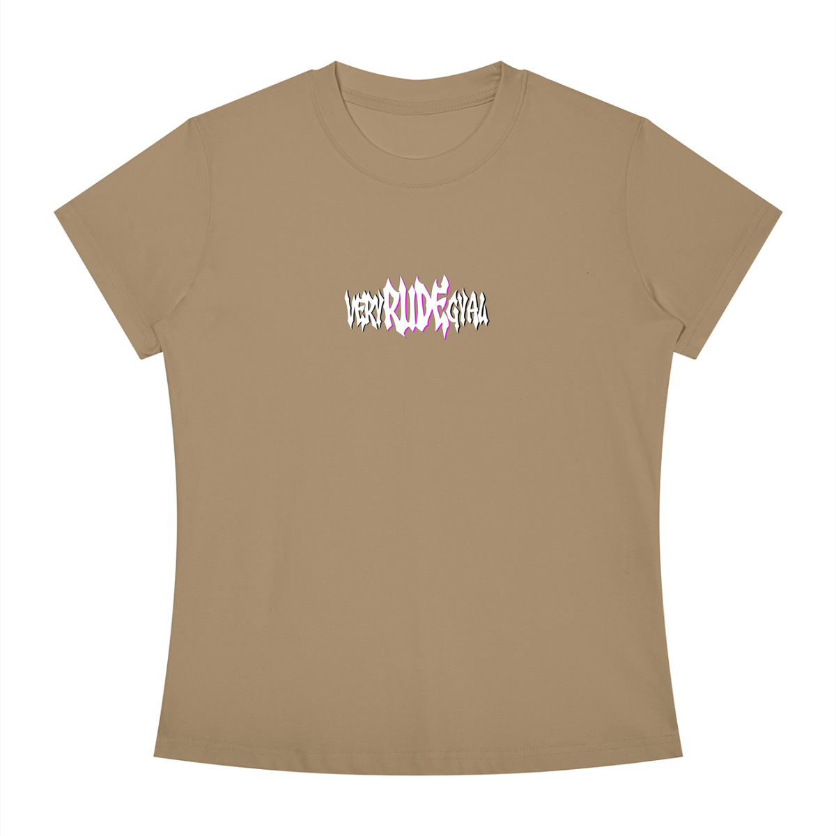Pink RudeGyal Slim Fit Crewneck T-Shirt