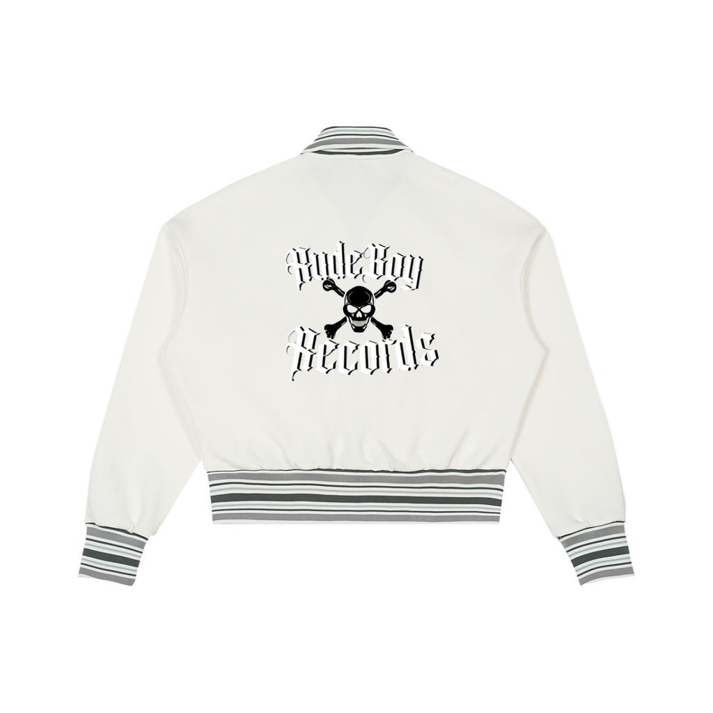 RudeBoy Records Striped Rib Collar Zip Jacket
