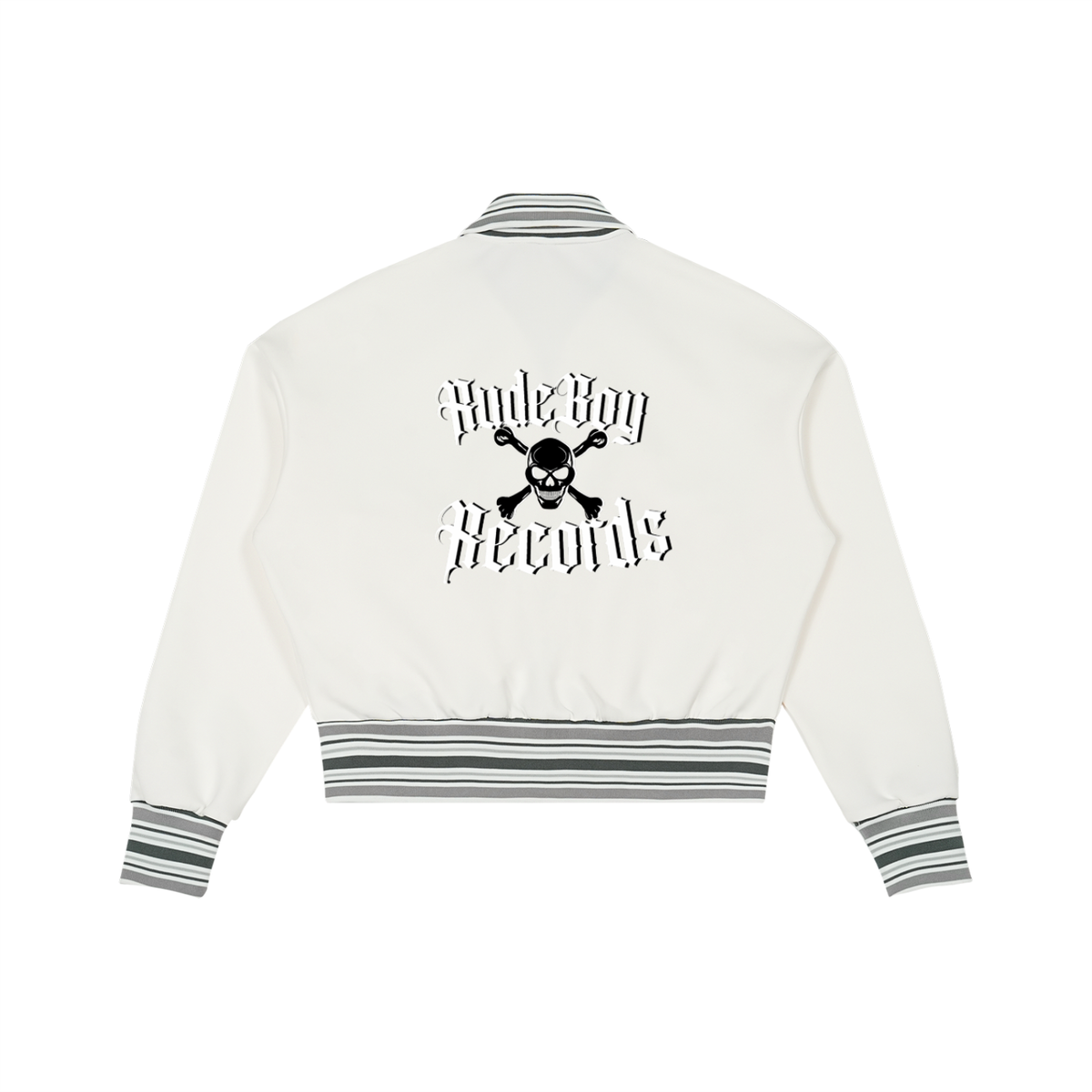 RudeBoy Records Striped Rib Collar Zip Jacket