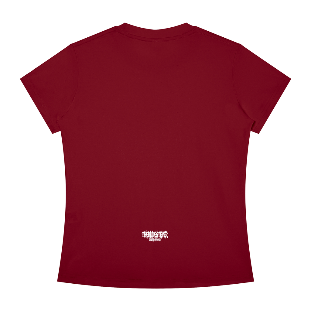 White RudeGyal Slim Fit Crewneck T-Shirt