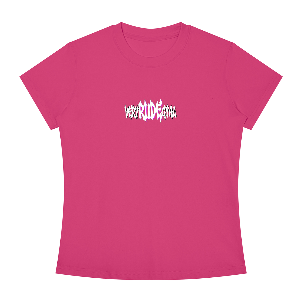 Pink RudeGyal Slim Fit Crewneck T-Shirt
