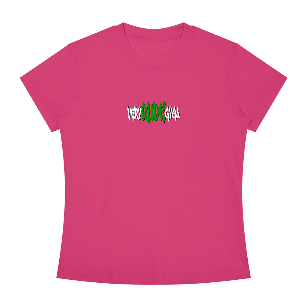 Green RudeGyal Slim Fit Crewneck T-Shirt
