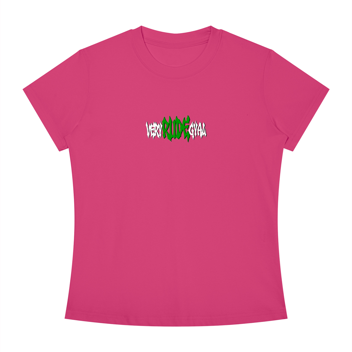 Green RudeGyal Slim Fit Crewneck T-Shirt