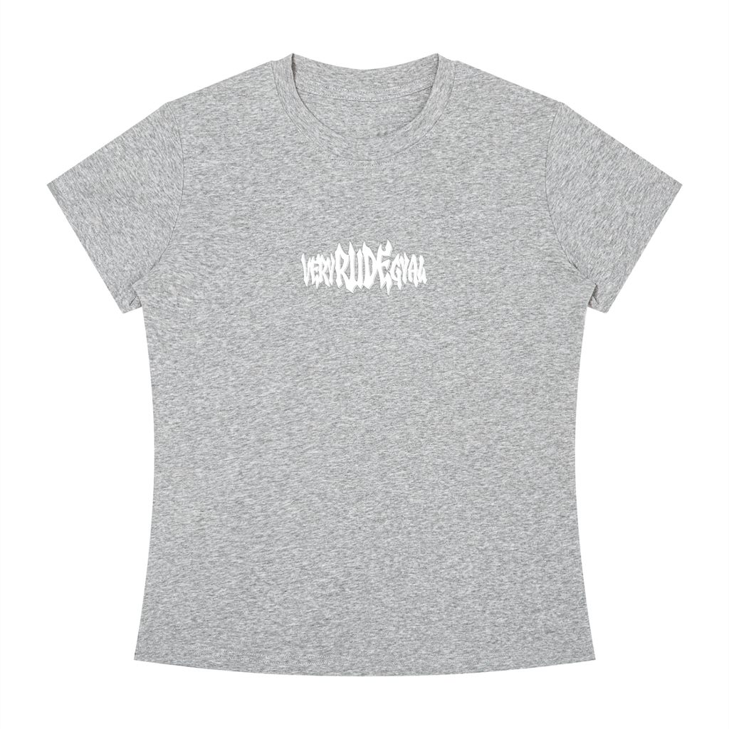 White RudeGyal Slim Fit Crewneck T-Shirt