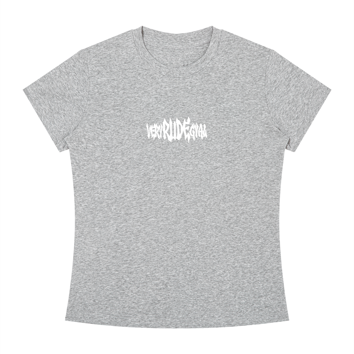 White RudeGyal Slim Fit Crewneck T-Shirt