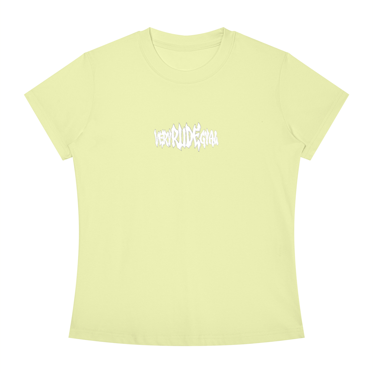 White RudeGyal Slim Fit Crewneck T-Shirt