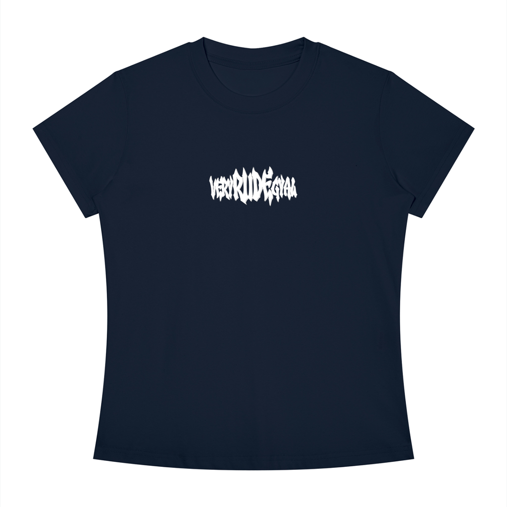 White RudeGyal Slim Fit Crewneck T-Shirt