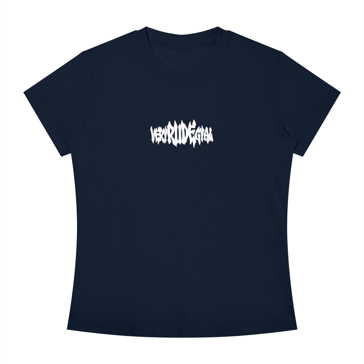 White RudeGyal Slim Fit Crewneck T-Shirt