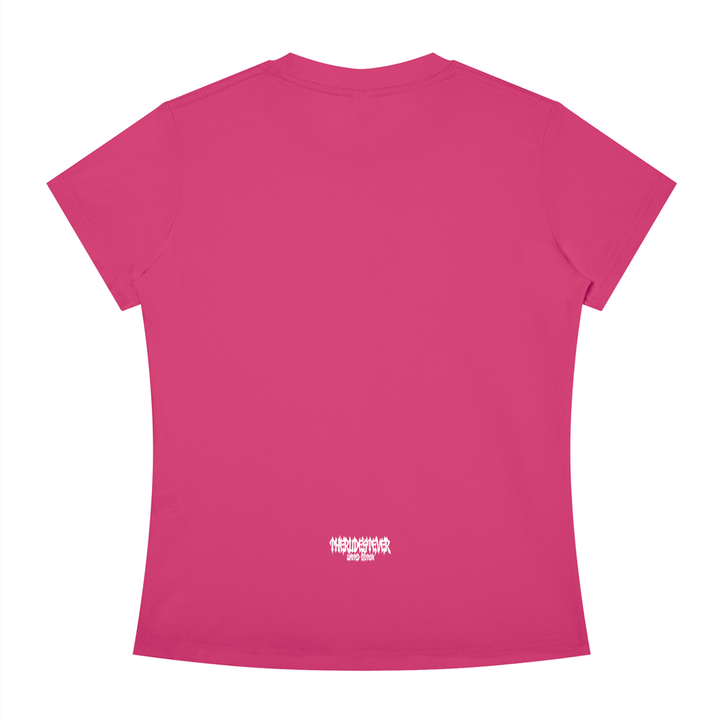 White RudeGyal Slim Fit Crewneck T-Shirt