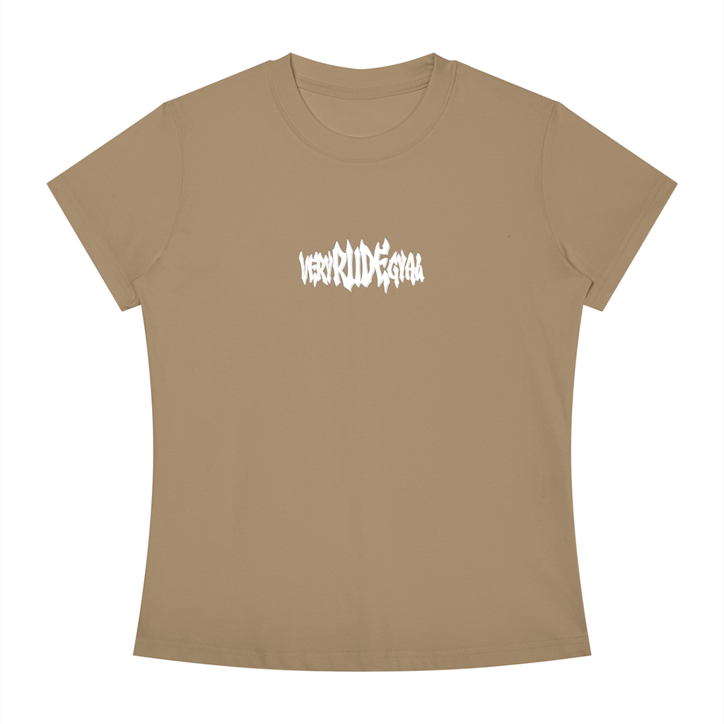 White RudeGyal Slim Fit Crewneck T-Shirt