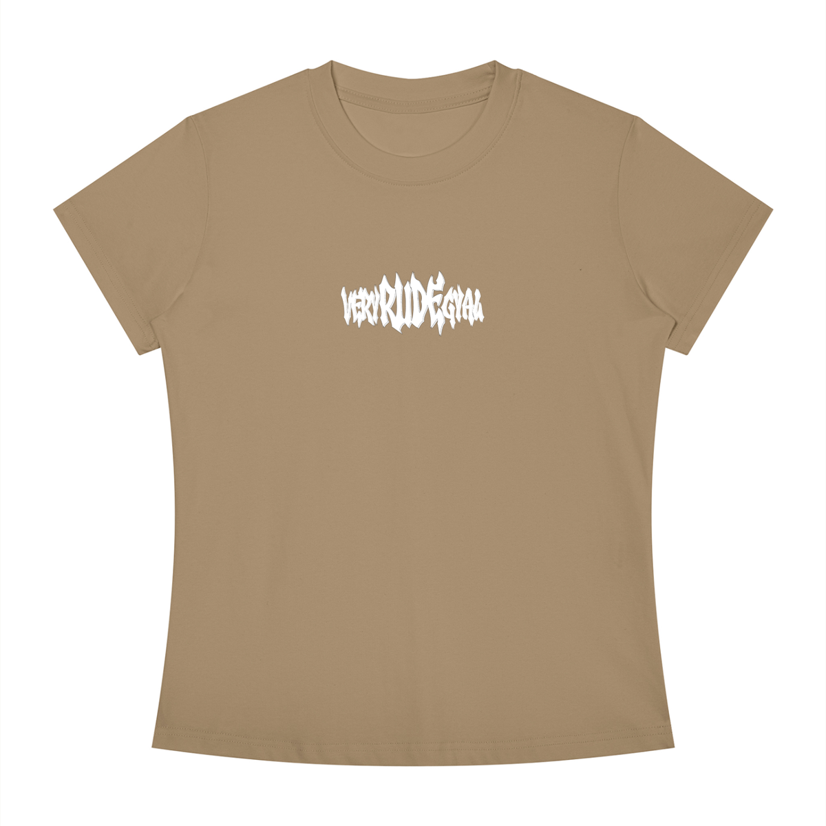 White RudeGyal Slim Fit Crewneck T-Shirt