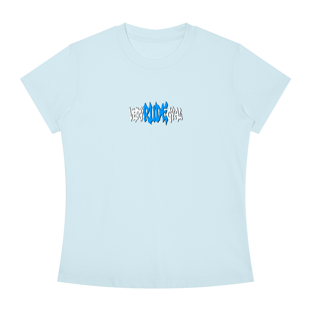 Baby Blue RudeGyal Slim Fit Crewneck T-Shirt