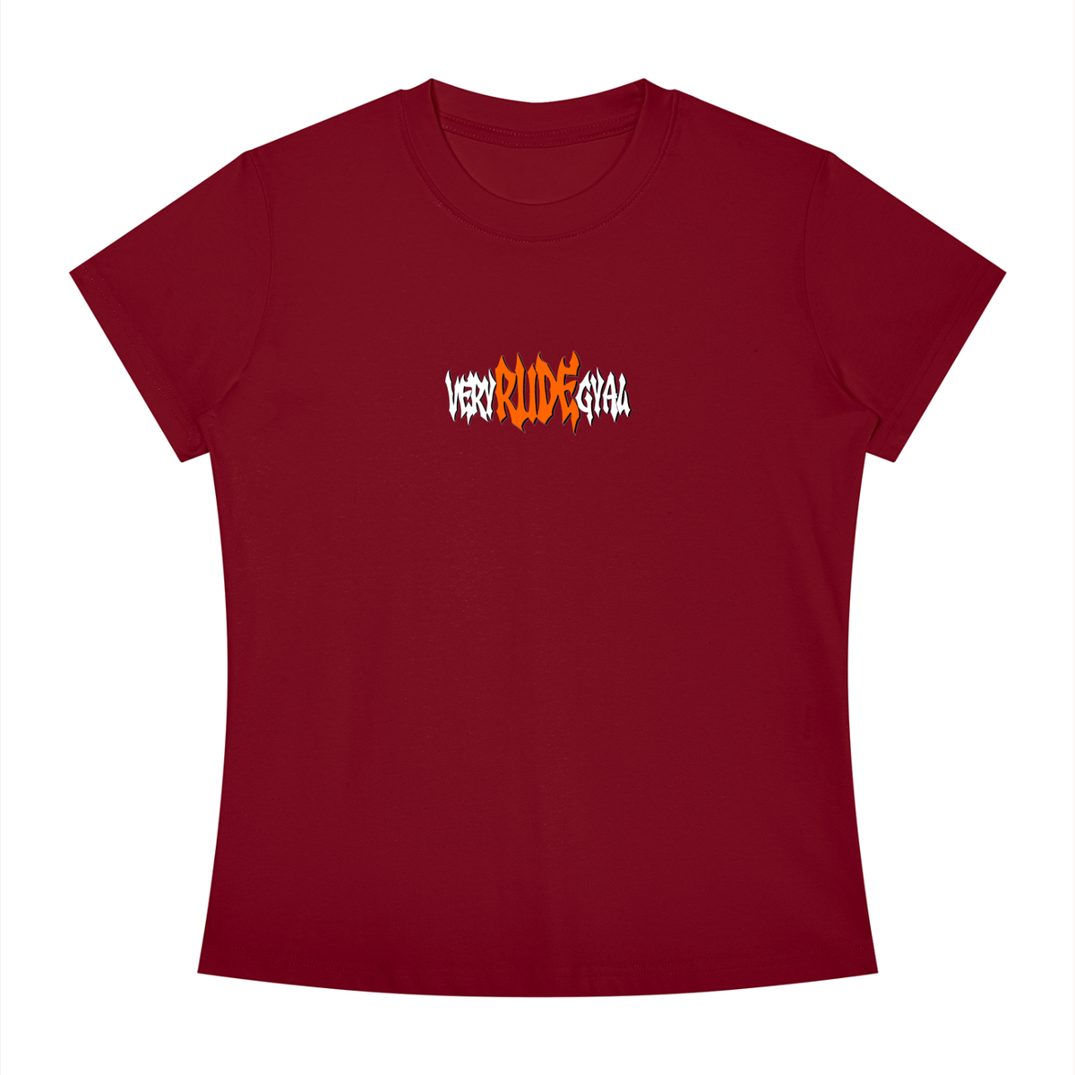 Mandarin RudeGyal Slim Fit Crewneck T-Shirt