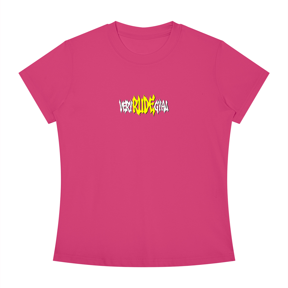 Yellow RudeGyal Slim Fit Crewneck T-Shirt