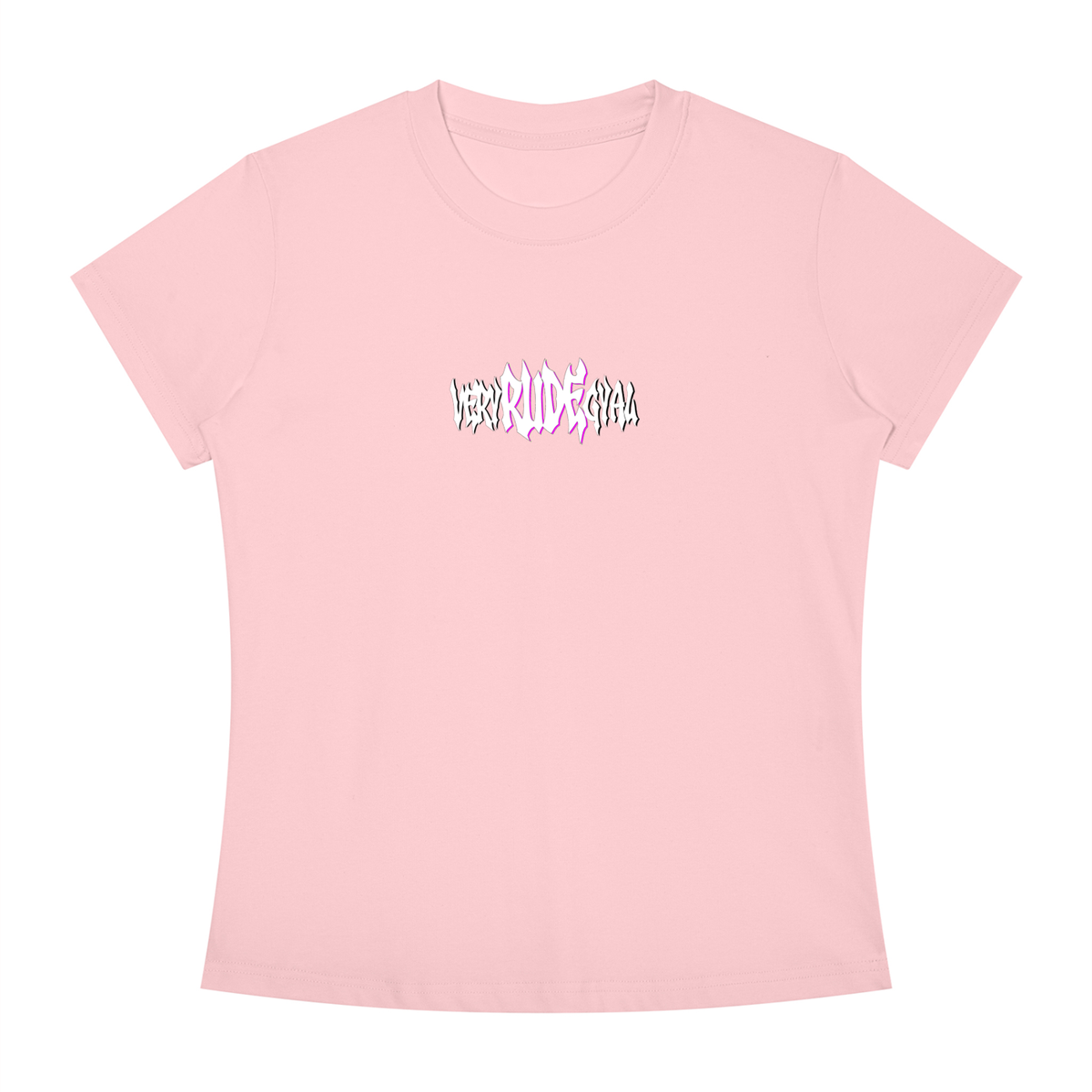 Pink RudeGyal Slim Fit Crewneck T-Shirt