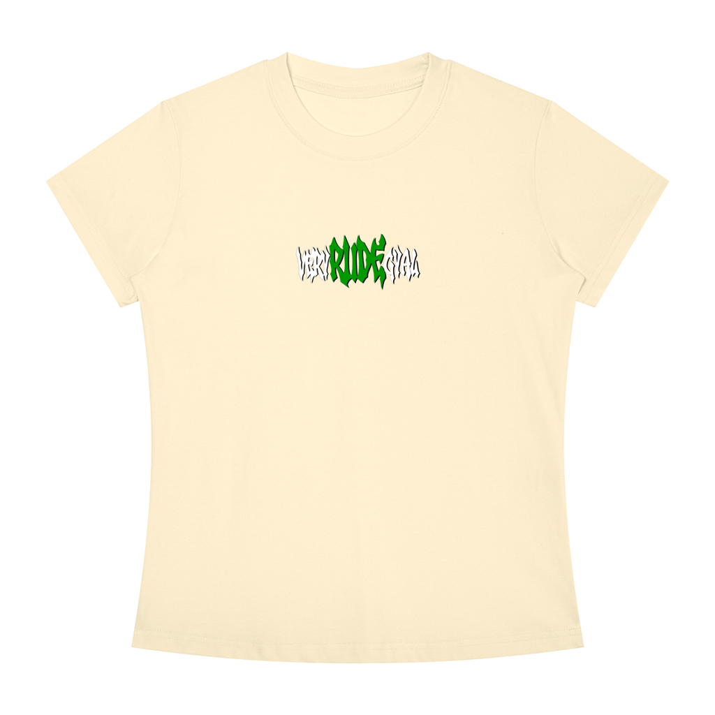 Green RudeGyal Slim Fit Crewneck T-Shirt