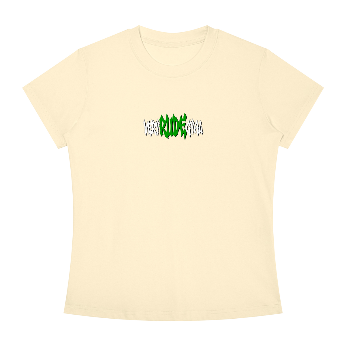 Green RudeGyal Slim Fit Crewneck T-Shirt