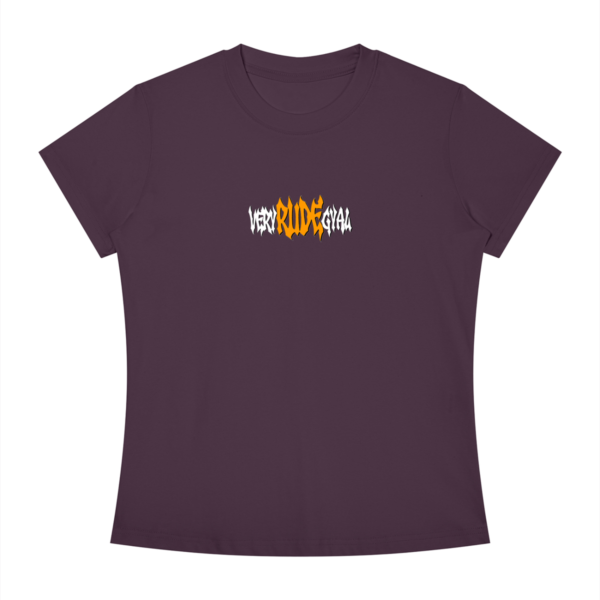 Orange RudeGyal Slim Fit Crewneck T-Shirt