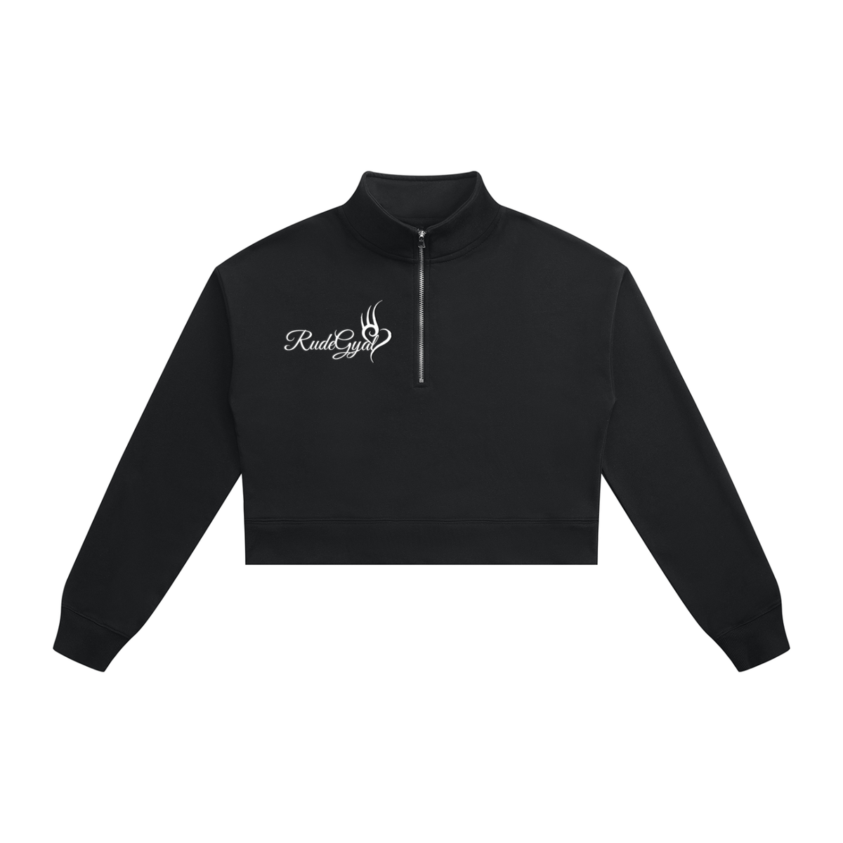 RudeGyal Crop Quarter-Zip Sweatshirt