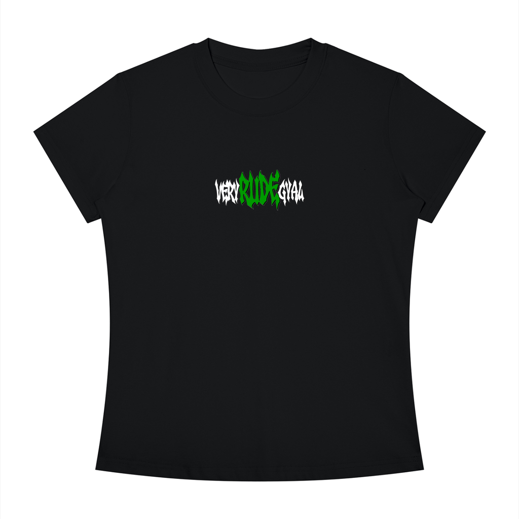Green RudeGyal Slim Fit Crewneck T-Shirt