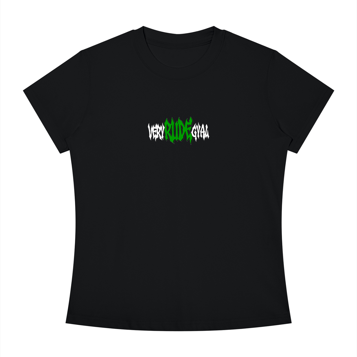 Green RudeGyal Slim Fit Crewneck T-Shirt