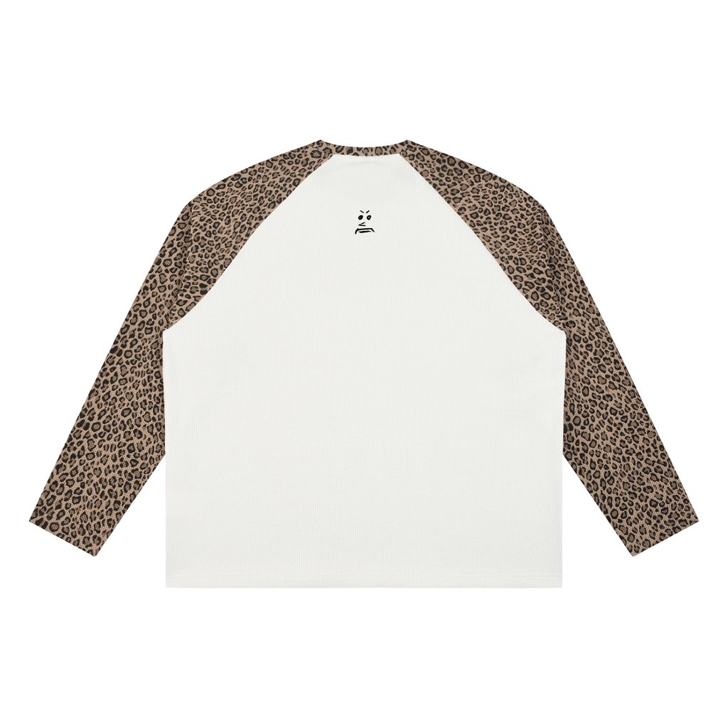 Dork Leopard Panel Raglan Sleeve T-Shirt