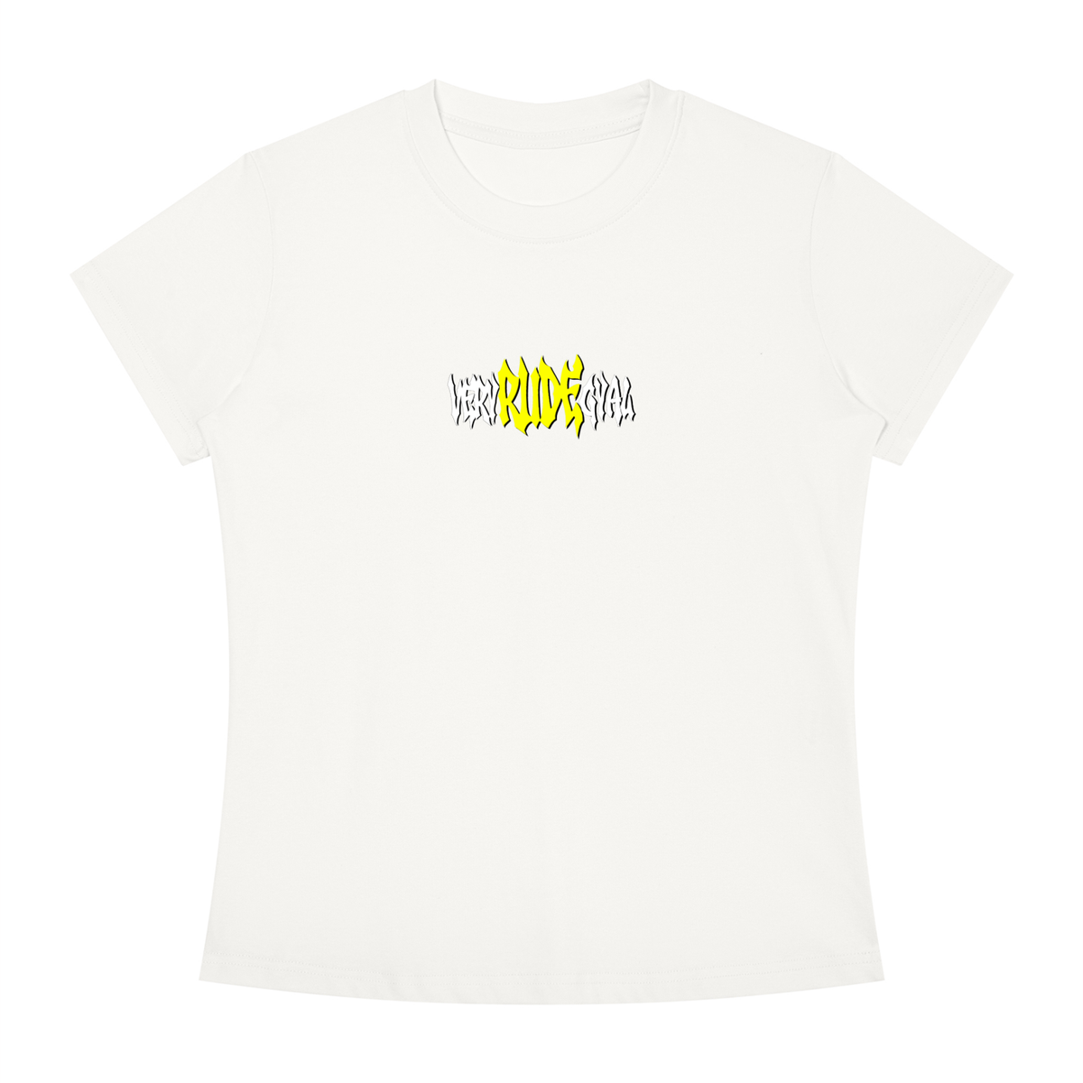 Yellow RudeGyal Slim Fit Crewneck T-Shirt