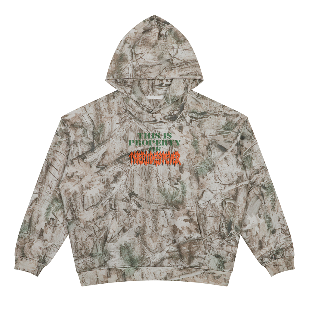 TheRudestEver Oversized Fleece Tree Camo Hoodie
