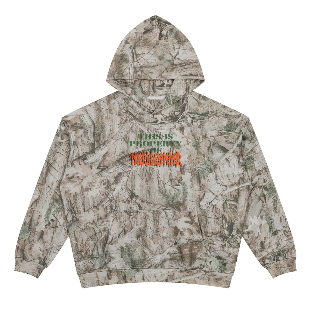 TheRudestEver Oversized Fleece Tree Camo Hoodie