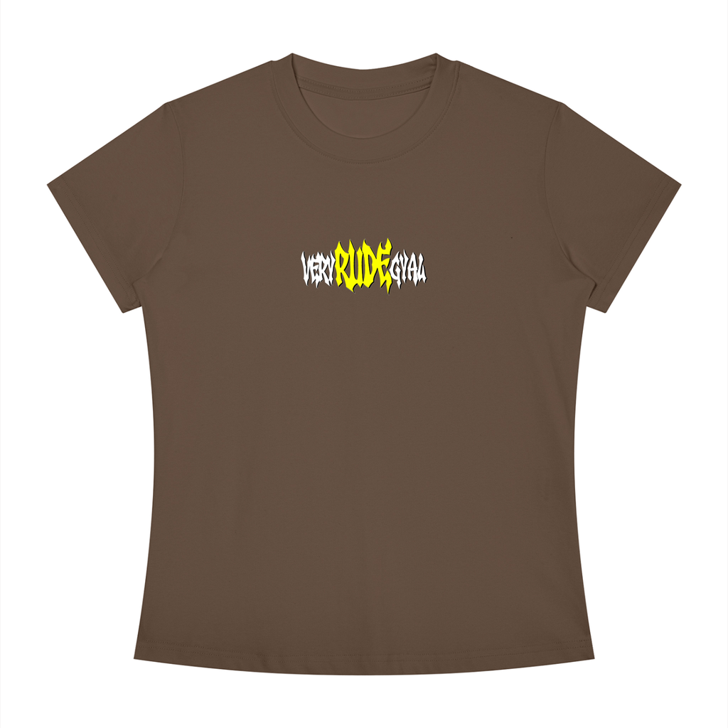 Yellow RudeGyal Slim Fit Crewneck T-Shirt