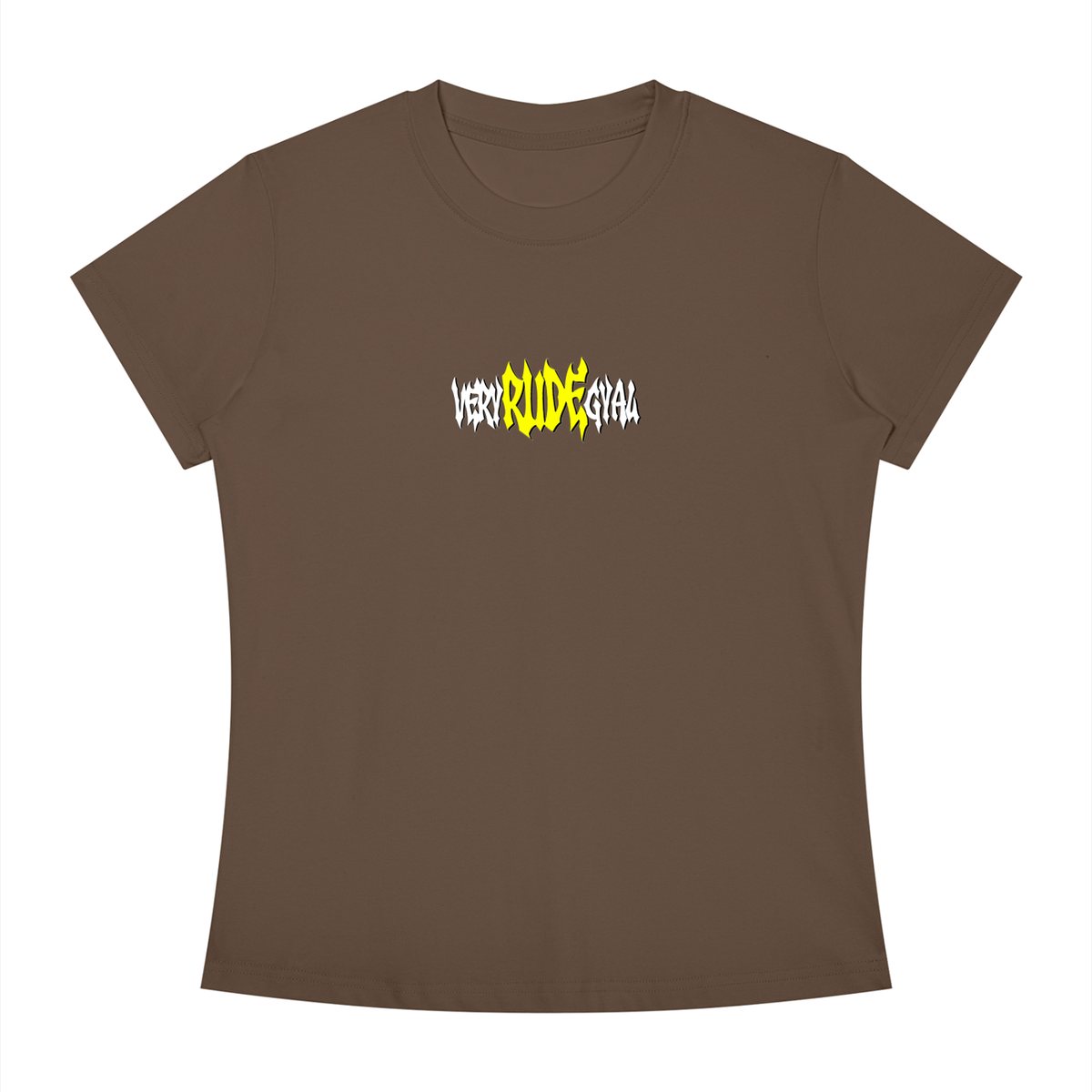 Yellow RudeGyal Slim Fit Crewneck T-Shirt