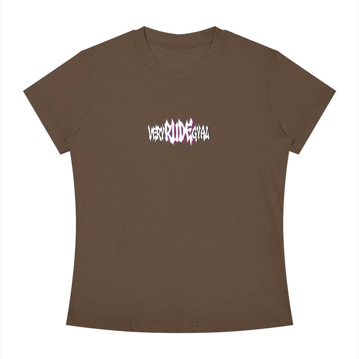 Pink RudeGyal Slim Fit Crewneck T-Shirt