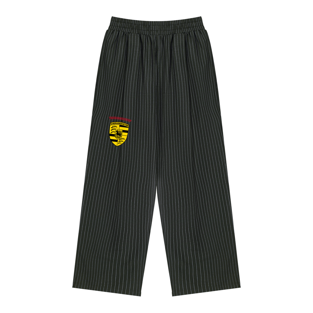 Car Club Striped Pleated Pants