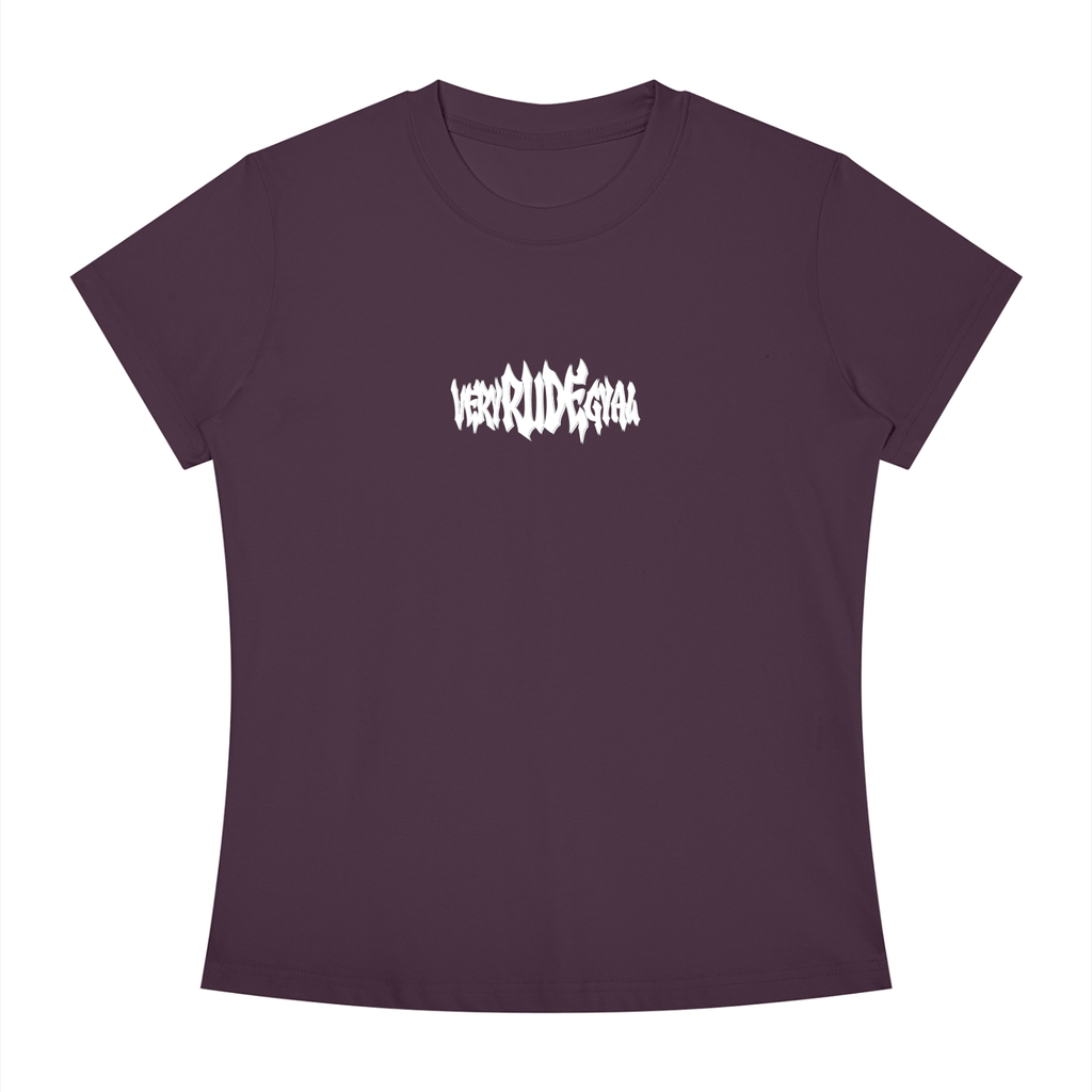White RudeGyal Slim Fit Crewneck T-Shirt