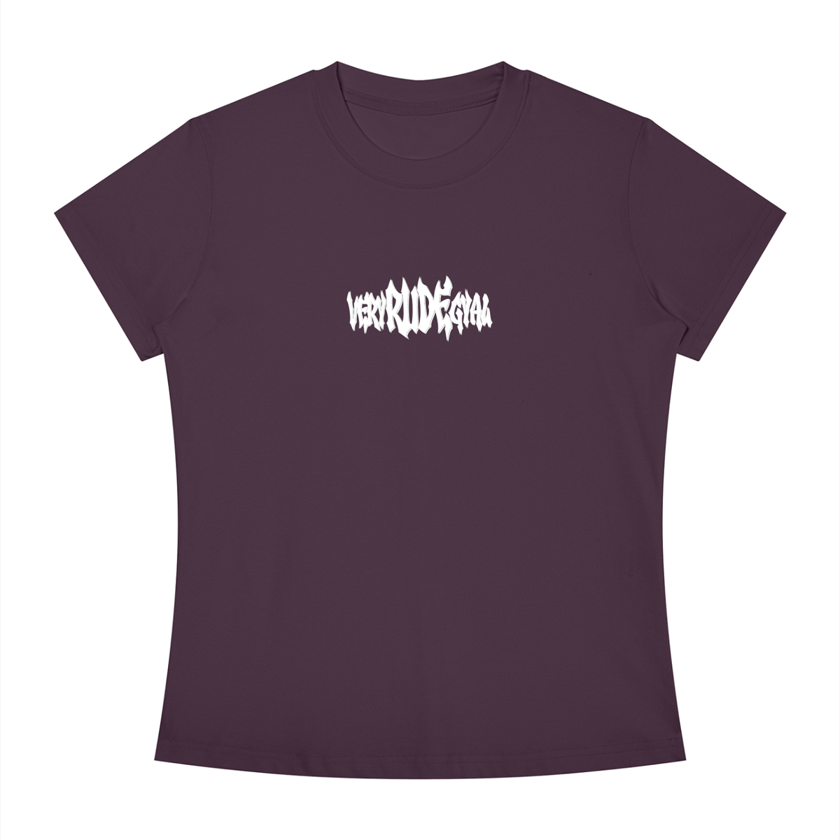 White RudeGyal Slim Fit Crewneck T-Shirt