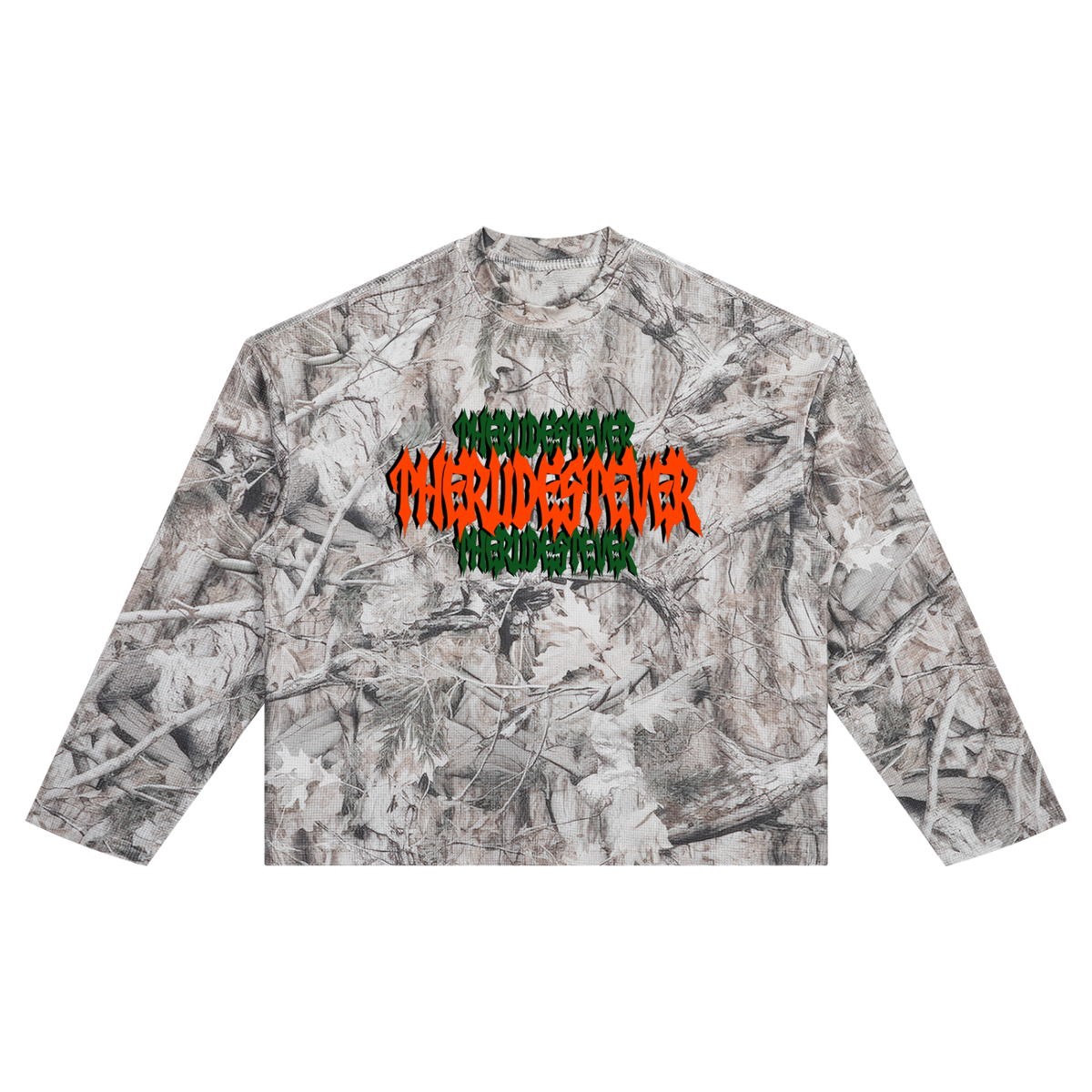 TheRudestEver Tree Camo Waffle T-Shirt