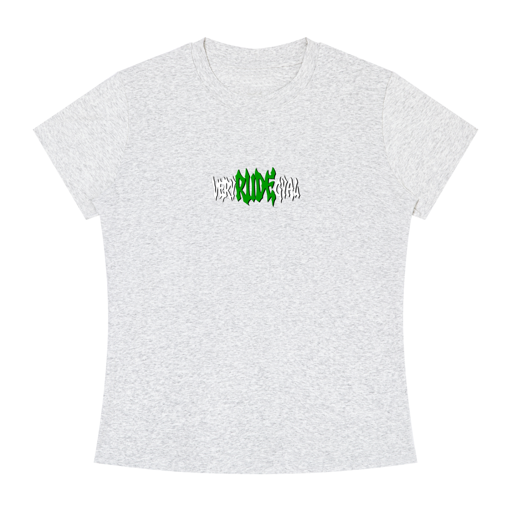 Green RudeGyal Slim Fit Crewneck T-Shirt