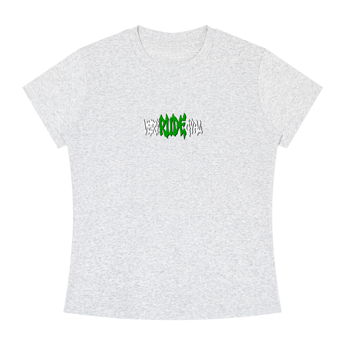 Green RudeGyal Slim Fit Crewneck T-Shirt