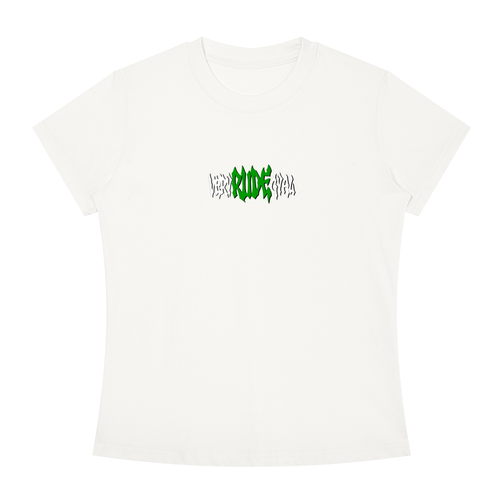 Green RudeGyal Slim Fit Crewneck T-Shirt