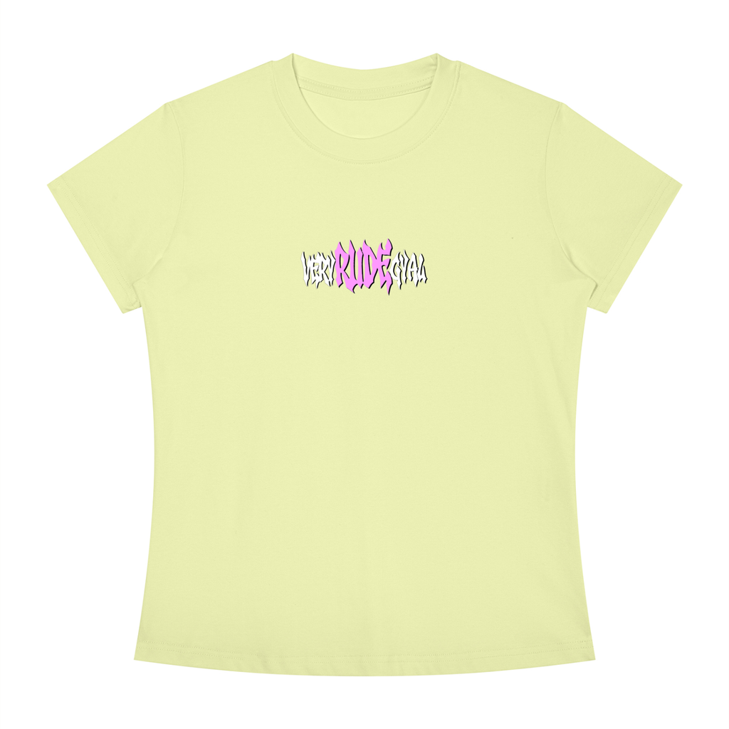 Hot Pink RudeGyal Slim Fit Crewneck T-Shirt