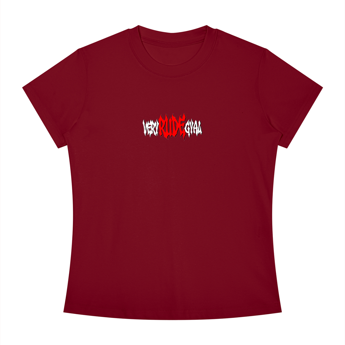 Red RudeGyal Slim Fit Crewneck T-Shirt