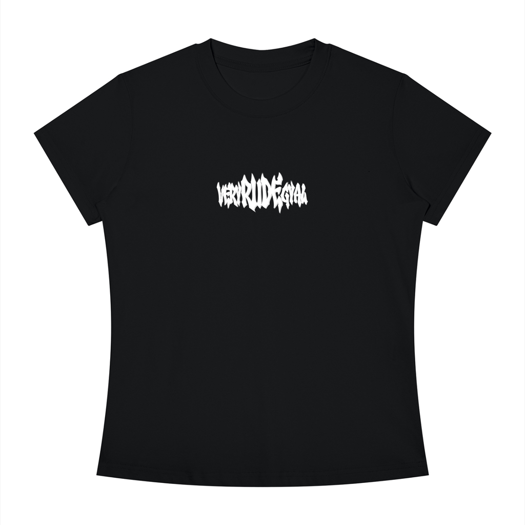 White RudeGyal Slim Fit Crewneck T-Shirt