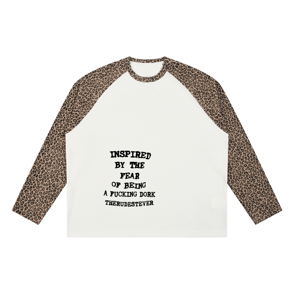Dork Leopard Panel Raglan Sleeve T-Shirt