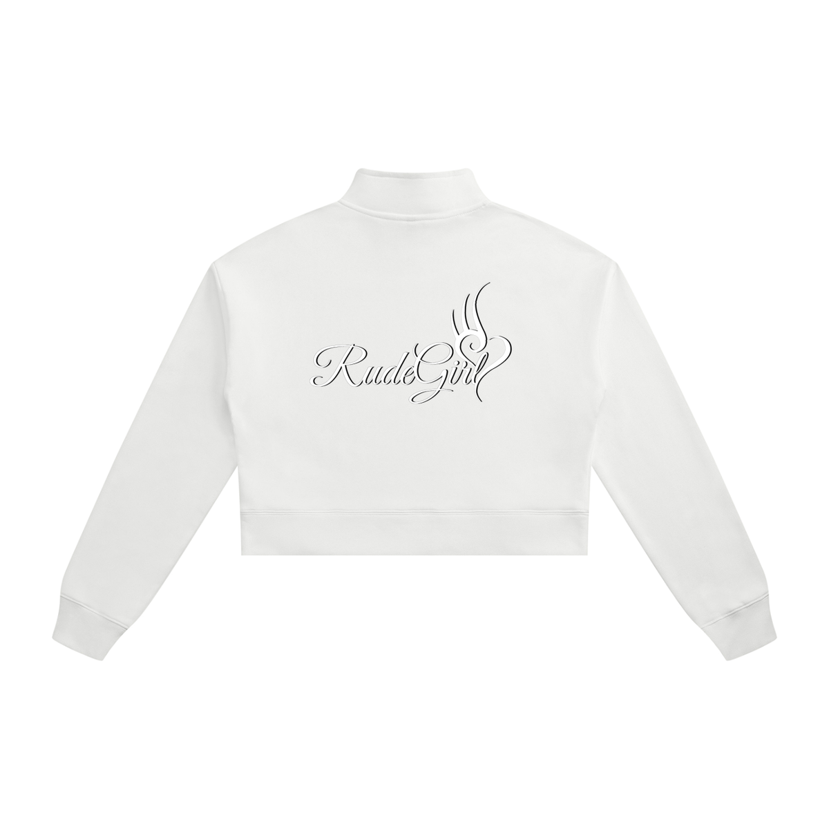 RudeGyal Crop Quarter-Zip Sweatshirt