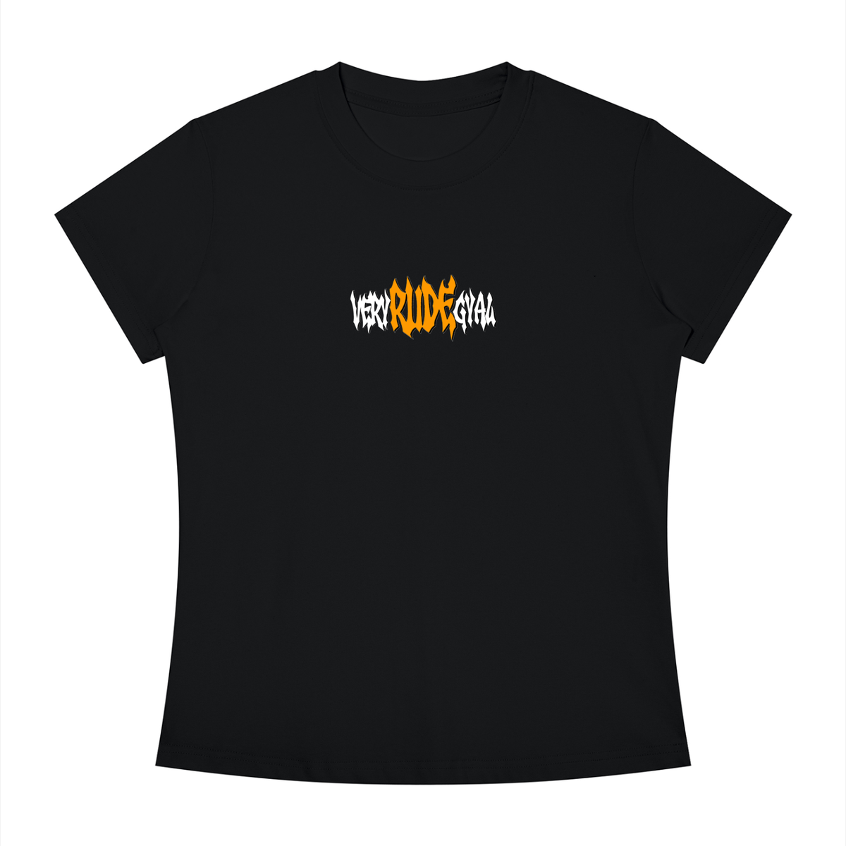 Orange RudeGyal Slim Fit Crewneck T-Shirt