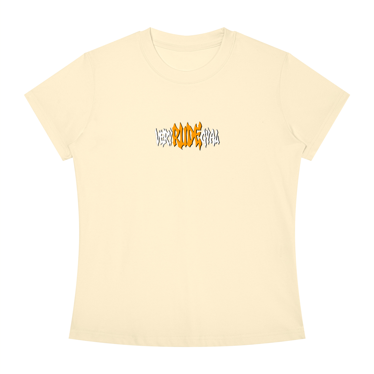 Orange RudeGyal Slim Fit Crewneck T-Shirt