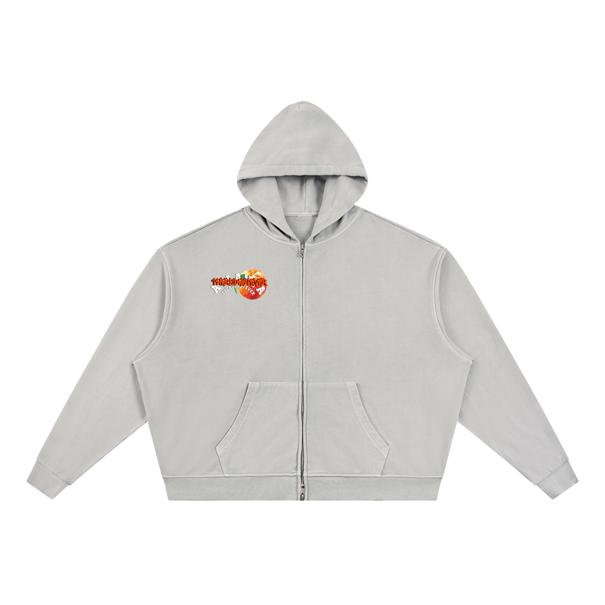 ATL TheRudestEver Vintage Wash Full Zip Boxy Hoodie