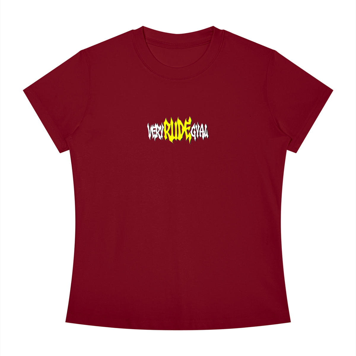 Yellow RudeGyal Slim Fit Crewneck T-Shirt