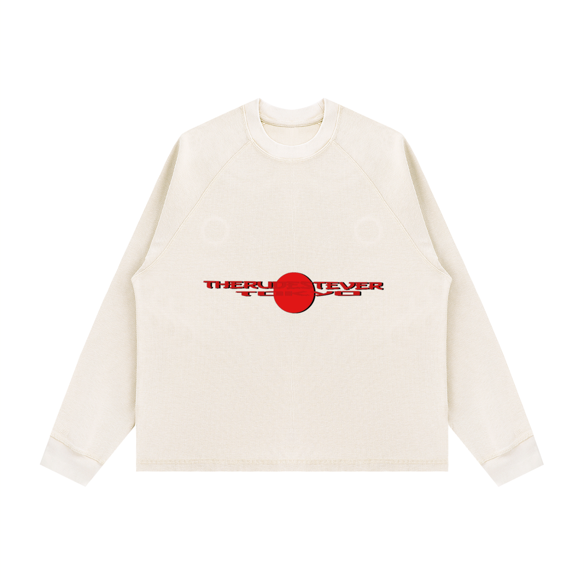 Tokyo Rude Vintage Wash Boxy  Waffle T-Shirt